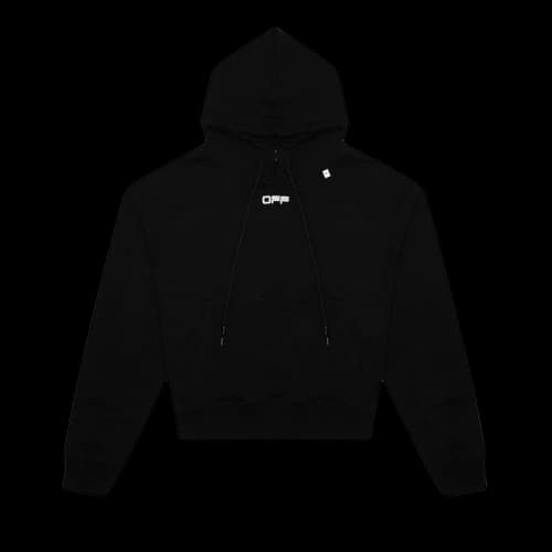 Off-White Wavy Line Logo Hoodie 'Black'