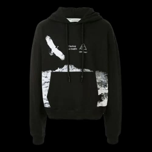 Off-White Animal Pattern Printing Loose Fit Black