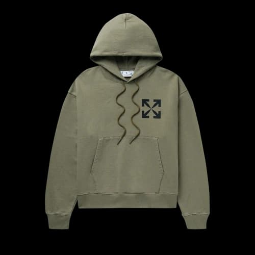 Off-White Single Arrow Over Hoodie 'Green'