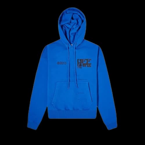 Off-White Tech Marker Hoodie 'Blue'
