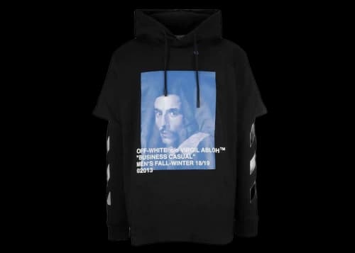 OFF-WHITE Diag Bernini L/S Tee Hoodie Black