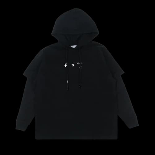 Off-White FW21 Marker Arrows Long Sleeves Pullover Loose Fit Black