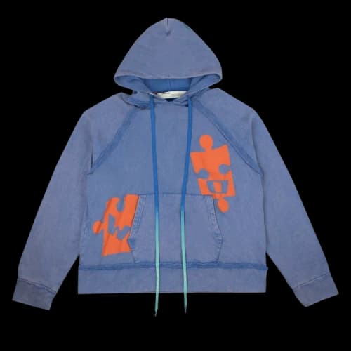 Off-White Puzzle Piece Hoodie 'Blue/Orange'