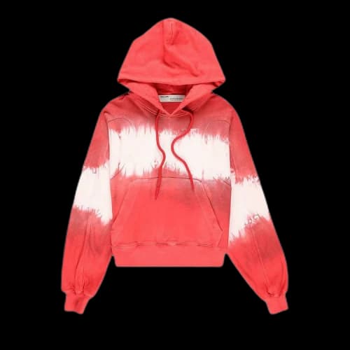 Off-White Tie Dye Contour Hoodie 'Red'