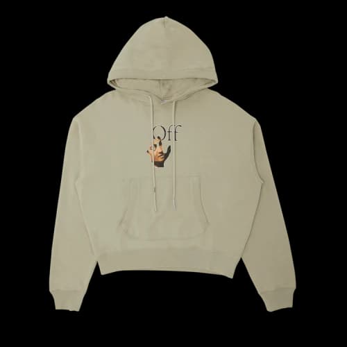 Off-White Carav Hand Over Flatlock Hoodie 'Abbey Stone'