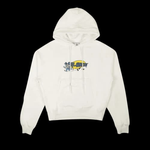 Off-White Over Flatlock Hoodie 'White/Yellow'