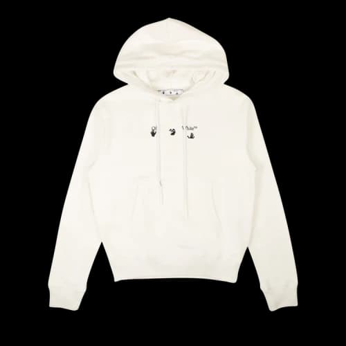 Off-White Marker Flatlock Slim Hoodie 'White'