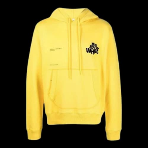 Off-White SS21 Casual Alphabet Printing Loose Fit Yellow