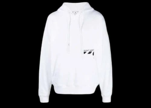 OFF-WHITE Diag Skate Hoodie White/Black