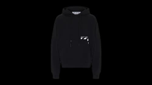 OFF-WHITE Diag Pocket Design Skate Fit Hoodie Black
