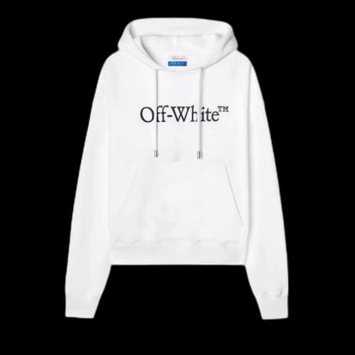 Off-White Big Bookish Skate Hoodie 'White/Black'