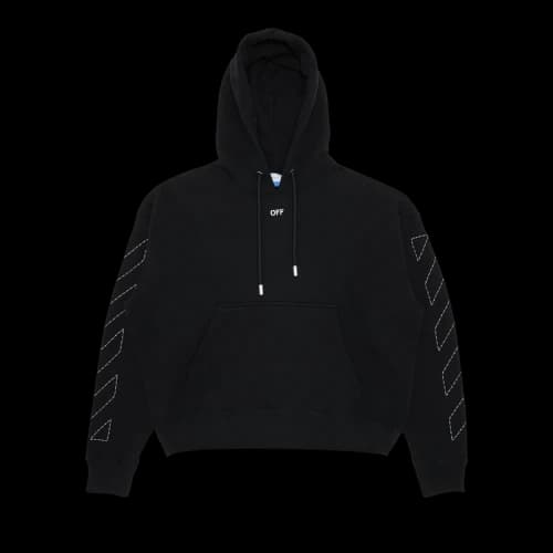Off-White Stitch Arrow Skate Hoodie 'Black/White'