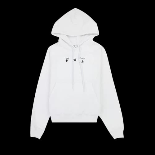 OFF-WHITE Negative Mark Skate Hoodie White/Black