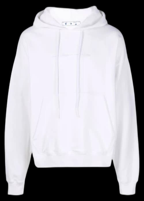 OFF-WHITE Marker Skate Hooded Sweatshirt White Blue