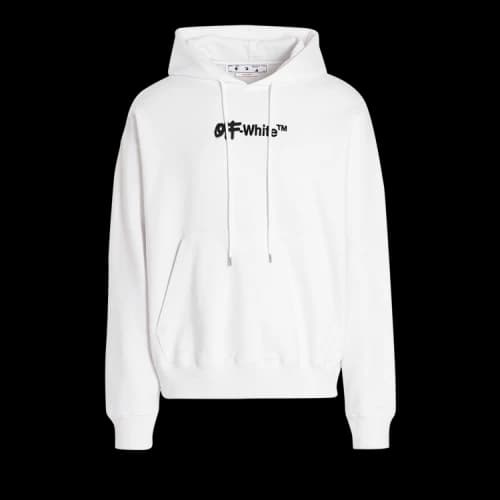 OFF-WHITE Spray Helvetica Skate Fit Hoodie White