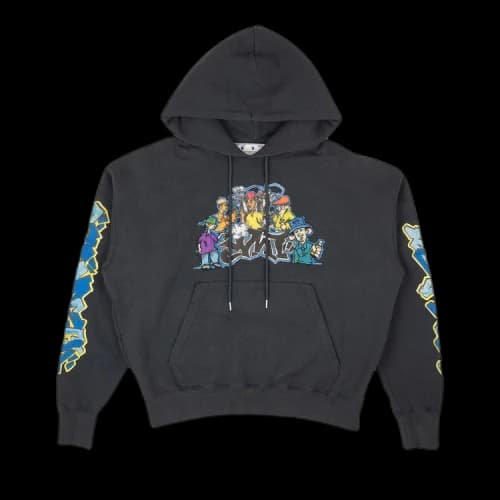 Off-White Graffiti Skate Hoodie 'Grey'
