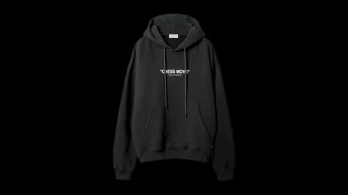 OFF-WHITE Chess Move Hoodie Black