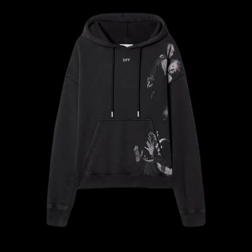 Off-White Blurred Mary Skate Hoodie 'Black/White'