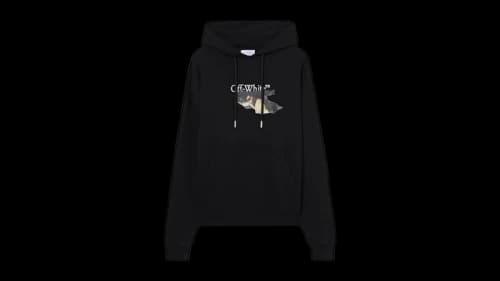 OFF-WHITE Paint Arrow Skate Hoodie Black/White