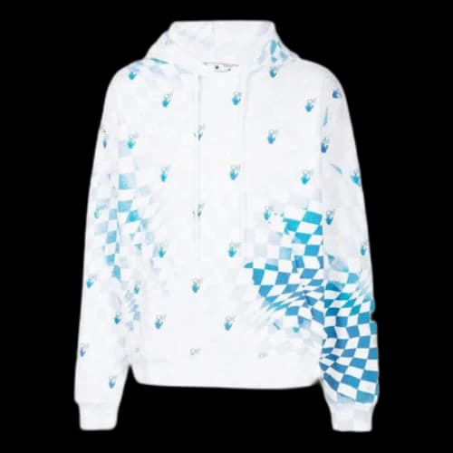 Off-White SS22 Grid Logo Printing Pullover Version Blue White