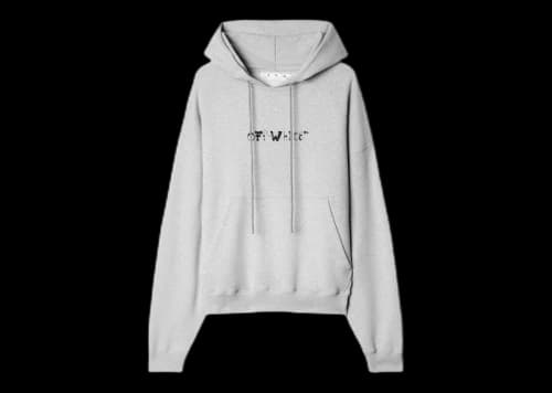 OFF-WHITE Faces Skate Hoodie Grey/Black