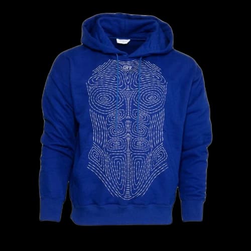 Off-White Body Stitch Skate Hoodie 'Blue/White'