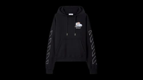 OFF-WHITE Fresco Arrow Skate Hoodie Black/White