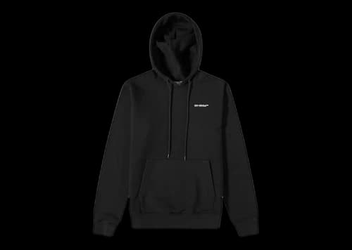 OFF-WHITE Helvetica Slim Hoodie Black