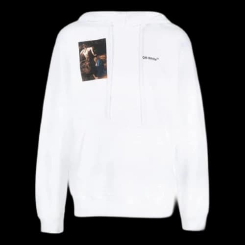 Off-White FW22 Character Pattern Printing Loose Fit White
