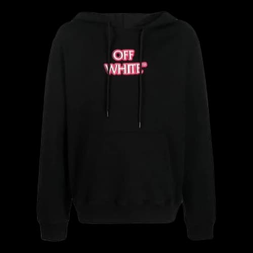 Off-White Slogan Print Logo Hoodie 'Black'