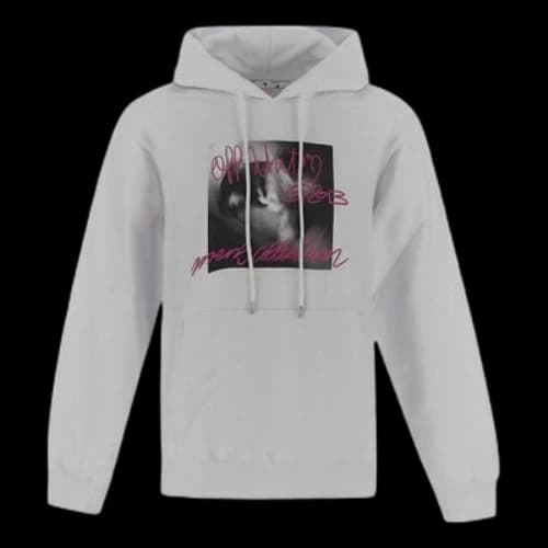 Off-White FW22 Chest Alphabet Pattern Printing Long Sleeves Version Light Grey