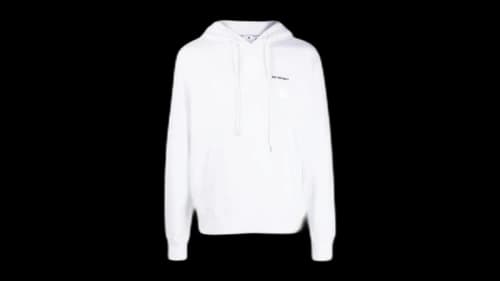 OFF-WHITE Diag Wave Outline Hoodie White