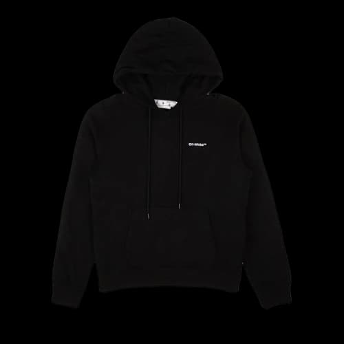 Off-White Wave Outline Diag Slim Hoodie 'Black/White'