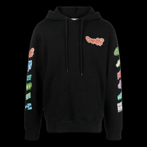 Off-White graphic-print Cotton Hoodie 'Black'