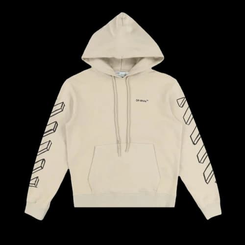 OFF-WHITE Outlin Marker Arrow Slim Hoodie Sand/Black