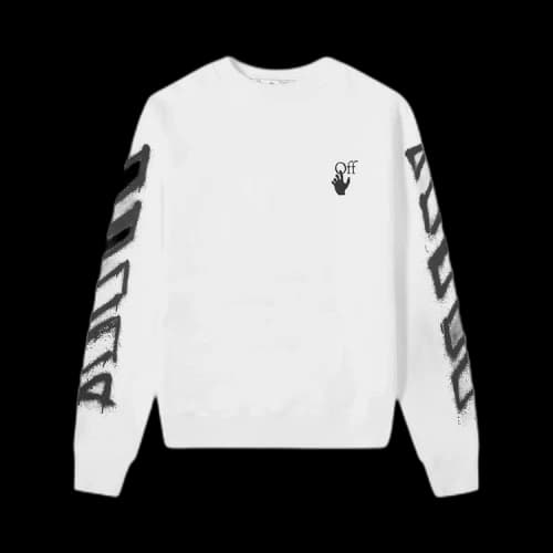 OFF-WHITE Zu Slim Spray Hoodie Black/White