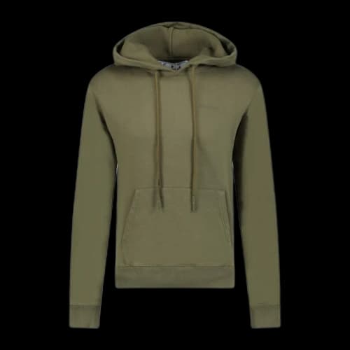 OFF-WHITE Diag Tab Hoodie Army Green