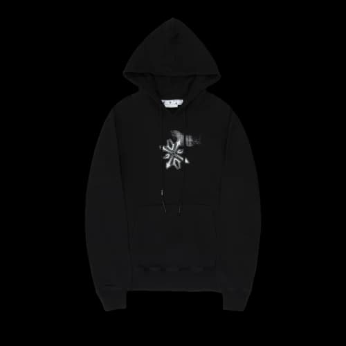 Off-White Tribal Type Slim Hoodie 'Black/White'
