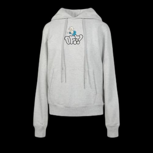 Off-White Graffiti Logo Hoodie 'Grey'