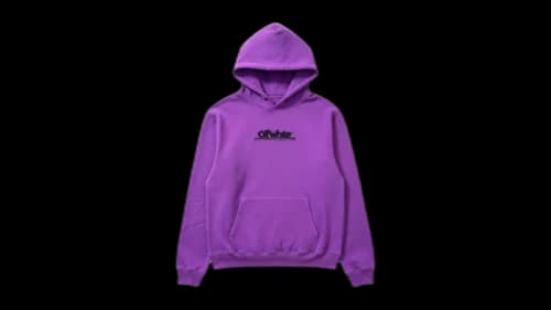 OFF-WHITE Chunky Logo Slim Hoodie Purple