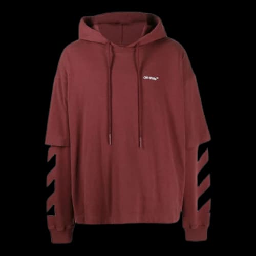 Off-White Diag-Sleeve Cotton Hoodie