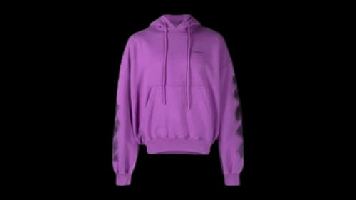 OFF-WHITE Jumbo Arrow Boxy Hoodie Purple