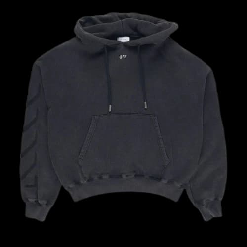 Off-White St. Matthew Oversized Hoodie 'Black/Grey'