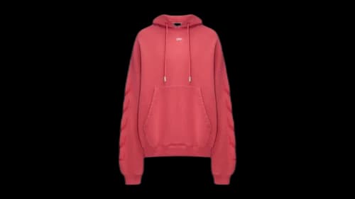 OFF-WHITE St. Matthew Design Skate Fit Hoodie Washed Red