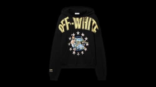 OFF-WHITE Fresco Star Over Hoodie Black