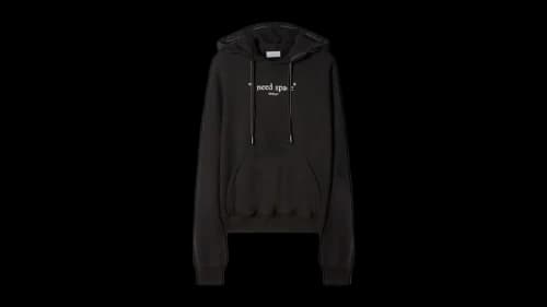 OFF-WHITE Give Me Space Double String Hoodie Black