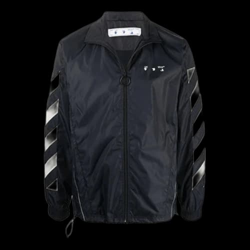 Off-White FW21 Logo Printing Windproof Jacket Ordinary Version Black