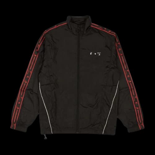 Off-White Logo Stripe Track Jacket 'Black/White'