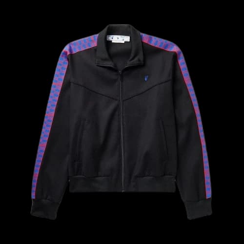 Off-White SS22 Side Zipper Stand Collar Sports Jacket Black