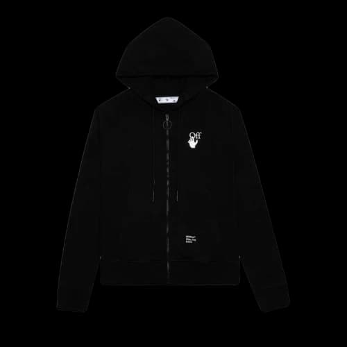Off-White Carav Arrow Slim Zip Hoodie 'Black/White'